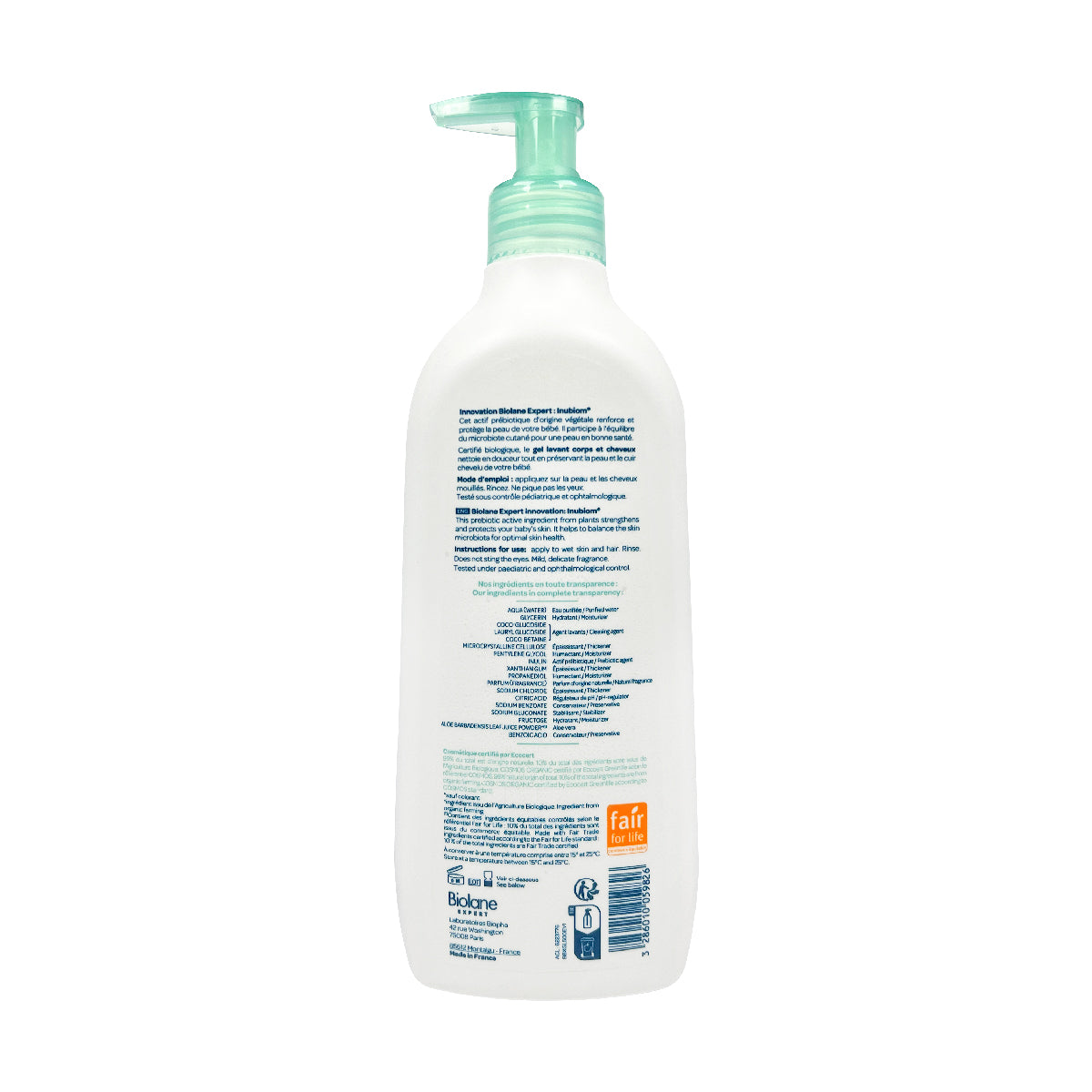 Biolane 法國貝兒 Expert有機沐浴洗髪啫喱 500 ml
