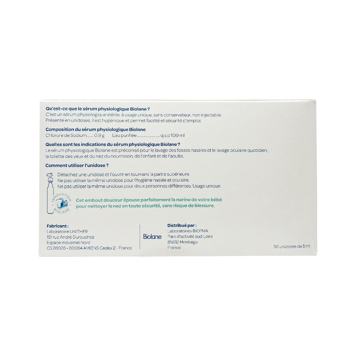 Biolane 法國貝兒 生理鹽水(眼鼻適用) 5 ml x 30 pcs