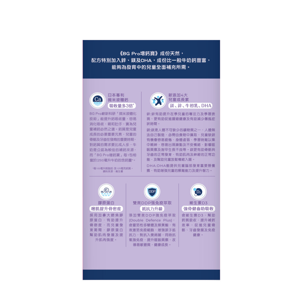 BG PRO 博健專研 增鈣寶 (1件裝 / 30包) – 有效期: 03/07/2025
